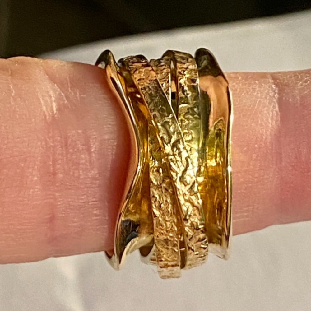 NWOT ITALY MADE 4 BAND SPINNER RING - Picture 9 of 16